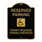 Signmission Reserved Parking Permit Required Towing Enforced W/ Graphic Alum Sign, 18" x 24", BG-1824-23057 A-DES-BG-1824-23057 - alternate 1